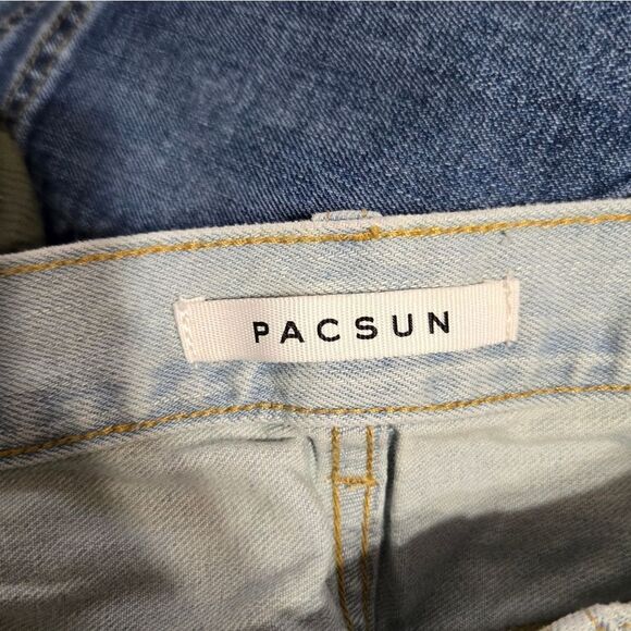 PacSun Light Ripped Stacked Skinny Jeans 34x32 - Picture 7 of 9